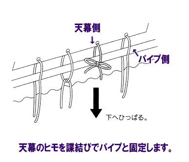 パイプテント　組立て方　作業　イラスト　レントオール13