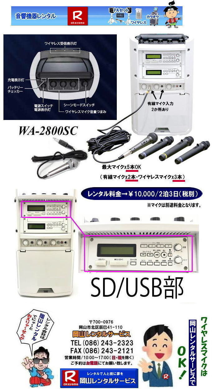岡山ワイヤレスレンタル|TOA| WA-2800SC| ワイヤレスアンプ| SD|USB|CD付| AC時定格出力| 22Wまたは18Wx2| DC時定格出力| 18Wまたは|15Wx2 |AC時消費電力| 73W| TOA株式会社| ワイヤレスマイクレ|ンタル| ワイヤレスレンタル| 岡山| 岡山レンタルサービス| イベント| 音響| レンタル| 大型音響レンタル| 大型PA機器レンタル| ヤマハライブセット| レンタル料金| 岡山| ワイヤレスマイク レンタル| イベント|音響機器|レンタル|岡山|ワイヤレスレンタル|料金| 岡山レンタルサービス| TEL086-243-2323|FAX086-243-2121| 岡山ワイヤレスレンタル|岡山ワイヤレスマイクレンタル| 岡山 ワイヤレスアンプレンタル 料金| ワイヤレス ノーマルタイプ| 安いレンタル料金| ワイヤレスレンタル| 岡山レンタルサービス|TEL086-243-2323|FAX086-243-2121| 岡山会議ワイヤレスレンタル|岡山セミナーワイヤレスレンタル|岡山研修会ワイヤレスレンタル|岡山イベントワイヤレスレンタル|ワイヤレスアンプノーマルタイプレンタル|岡山レンタルサービス|TEL086-243-2323| 岡山ワイヤレスレンタル| マイクレンタル| ワイヤレスレンタル| 岡山| 岡山レンタル| 音響機器| ブルートゥースレンタル| レンタル| 岡山レンタルサービス|ワイヤレスアンプ|イベント音響レンタル| 岡山レンタルサービス|TEL086-243-2323| ワイヤレスレンタル岡山| 岡山ワイヤレスマイクレンタル| 岡山ワイヤレスレンタル| 安いワイヤレスレンタル料金| 安いワイヤレスマイクレンタル| 岡山ワイヤレスレンタル| 岡山ワイヤレスマイクレンタル| 岡山 ワイヤレス| レンタル| 安いワイヤレスレンタル 料金| 激安 ワイヤレスアンプ| レンタル| 料金 ワイヤレスマイク| レンタル 激安レンタルワイヤレス| 安いレンタル料金| 岡山ワイヤレス| TOA ワイヤレス| 岡山レンタルサービス| 問合せは |TEL086-243-2323 |FAX086-243-2121| 岡山ワイヤレスマイクレンタル| 岡山ワイヤレスレンタル| 安いワイヤレスレンタル料金| 安いワイヤレスマイクレンタル| 岡山ワイヤレスレンタル| 岡山ワイヤレスマイクレンタル| 岡山 ワイヤレス| レンタル| 安いワイヤレスレンタル 料金| 激安 ワイヤレスアンプ| レンタル| 料金 ワイヤレスマイク| レンタル 激安レンタルワイヤレス| 安いレンタル料金| 岡山ワイヤレス| TOA ワイヤレス| 岡山レンタルサービス| 問合せは |TEL086-243-2323 |FAX086-243-2121| 岡山ワイヤレスレンタル|TOA| WA-2800SC| ワイヤレスアンプ| SD|USB|CD付| AC時定格出力| 22Wまたは18Wx2| DC時定格出力| 18Wまたは|15Wx2 |AC時消費電力| 73W| TOA株式会社| ワイヤレスマイクレ|ンタル| ワイヤレスレンタル| 岡山| 岡山レンタルサービス| イベント| 音響| レンタル| 大型音響レンタル| 大型PA機器レンタル| ヤマハライブセット| レンタル料金| 岡山| ワイヤレスマイク レンタル| イベント|音響機器|レンタル|岡山|ワイヤレスレンタル|料金| 岡山レンタルサービス| TEL086-243-2323|FAX086-243-2121| 岡山ワイヤレスレンタル|岡山ワイヤレスマイクレンタル| 岡山 ワイヤレスアンプレンタル 料金| ワイヤレス ノーマルタイプ| 安いレンタル料金| ワイヤレスレンタル| 岡山レンタルサービス|TEL086-243-2323|FAX086-243-2121| 岡山会議ワイヤレスレンタル|岡山セミナーワイヤレスレンタル|岡山研修会ワイヤレスレンタル|岡山イベントワイヤレスレンタル|ワイヤレスアンプノーマルタイプレンタル|岡山レンタルサービス|TEL086-243-2323| 岡山ワイヤレスレンタル| マイクレンタル| ワイヤレスレンタル| 岡山| 岡山レンタル| 音響機器| ブルートゥースレンタル| レンタル| 岡山レンタルサービス|ワイヤレスアンプ|イベント音響レンタル| 岡山レンタルサービス|TEL086-243-2323| ワイヤレスレンタル岡山| 岡山ワイヤレスマイクレンタル| 岡山ワイヤレスレンタル| 安いワイヤレスレンタル料金| 安いワイヤレスマイクレンタル| 岡山ワイヤレスレンタル| 岡山ワイヤレスマイクレンタル| 岡山 ワイヤレス| レンタル| 安いワイヤレスレンタル 料金| 激安 ワイヤレスアンプ| レンタル| 料金 ワイヤレスマイク| レンタル 激安レンタルワイヤレス| 安いレンタル料金| 岡山ワイヤレス| TOA ワイヤレス| 岡山レンタルサービス| 問合せは |TEL086-243-2323 |FAX086-243-2121| 岡山ワイヤレスマイクレンタル| 岡山ワイヤレスレンタル| 安いワイヤレスレンタル料金| 安いワイヤレスマイクレンタル| 岡山ワイヤレスレンタル| 岡山ワイヤレスマイクレンタル| 岡山 ワイヤレス| レンタル| 安いワイヤレスレンタル 料金| 激安 ワイヤレスアンプ| レンタル| 料金 ワイヤレスマイク| レンタル 激安レンタルワイヤレス| 安いレンタル料金| 岡山ワイヤレス| TOA ワイヤレス| 岡山レンタルサービス| 問合せは |TEL086-243-2323 |FAX086-243-2121|