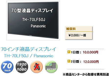 岡山 大型液晶テレビ レンタル 料金 レントオール岡山　