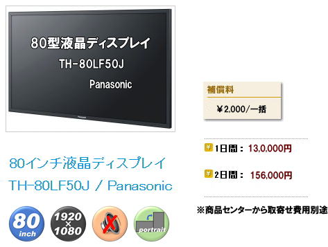 岡山 大型液晶テレビ レンタル 料金 レントオール岡山　