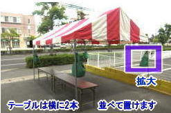 パイプテントの組立て方　1,5KX2K テント　　岡山　パイプ　テント　レンタル 料金　1.5Kx2K　3坪用 イベント用 テントのレンタル　レントオール岡山　